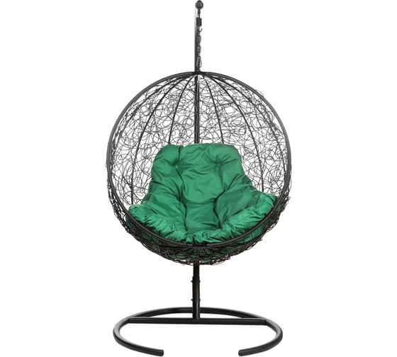 Подвесное кресло BiGarden, зеленая подушка KokosBlackG