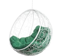 Подвесное кресло BiGarden Kokos White BS, зеленая подушка