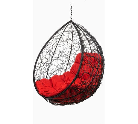 Подвесное кресло BiGarden TropicaBlackBSR, красная подушка