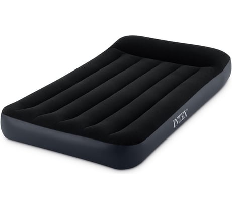 Надувной матрас с подголовником Intex Pillow Rest Classic Bed Fiber-Tech, 99х191х25см 64141