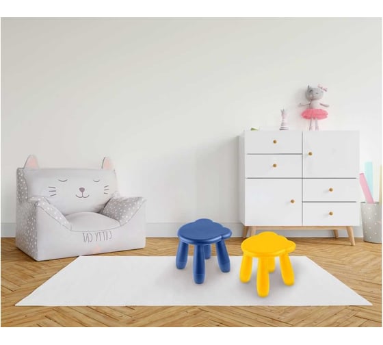 Детский табурет PERFECTO LINEA KIDS Мишка, желтый 16TD01011
