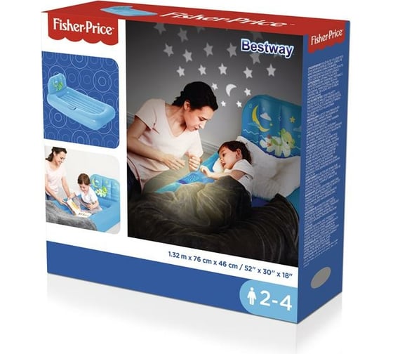 Надувная детская кровать Bestway Dream Glimmers 132х76x46 см, с подсветкой 93546 BW 009034