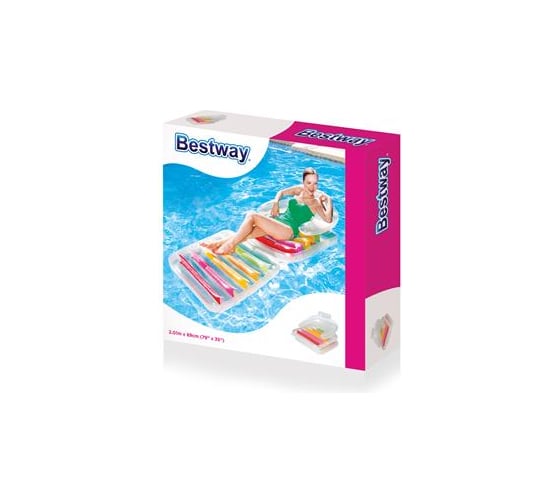 Надувной шезлонг для отдыха на воде Bestway 201х89 см, раскладной 43023 BW 004847