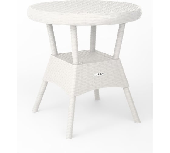 Круглый стол ELLASTIK-PLAST RATTAN Ola Dom белый ЭП 442356 1