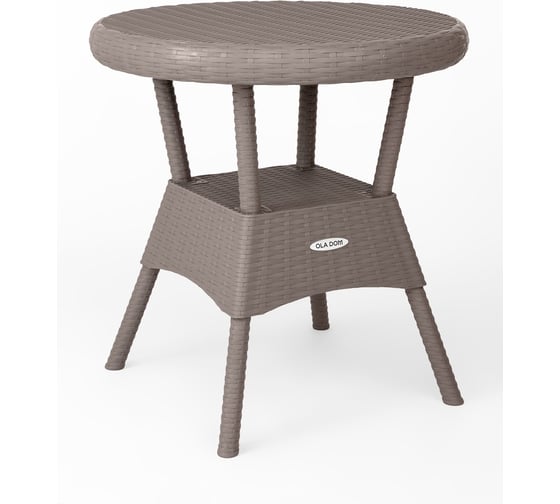 Круглый стол ELLASTIK RATTAN Ola Dom серый ЭП 442363 1