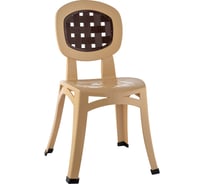 Стул ELLASTIK-PLAST Элегант бежевый с коричневой вставкой ЭП 013785