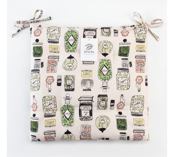 Сидушка на стул Этель Kitchenware 42x42см, 100% хлопок, 190 г/м2 5511219