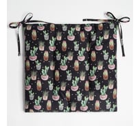 Сидушка на стул Этель Succulents 42x42см, 100% хлопок, 190 г/м2 6756595
