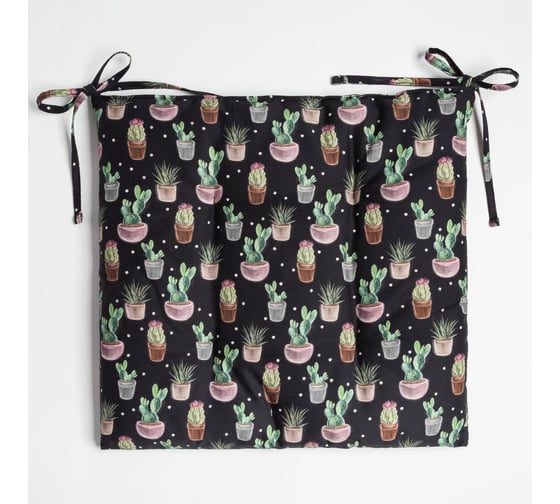 Сидушка на стул Этель Succulents 42x42см, 100% хлопок, 190 г/м2 6756595