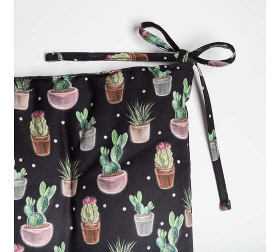 Сидушка на стул Этель Succulents 42x42см, 100% хлопок, 190 г/м2 6756595