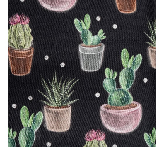 Сидушка на стул Этель Succulents 42x42см, 100% хлопок, 190 г/м2 6756595
