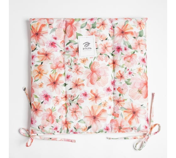 Сидушка на стул Этель Flowers 42x42см, 100% хлопок, 190 г/м2 6756602