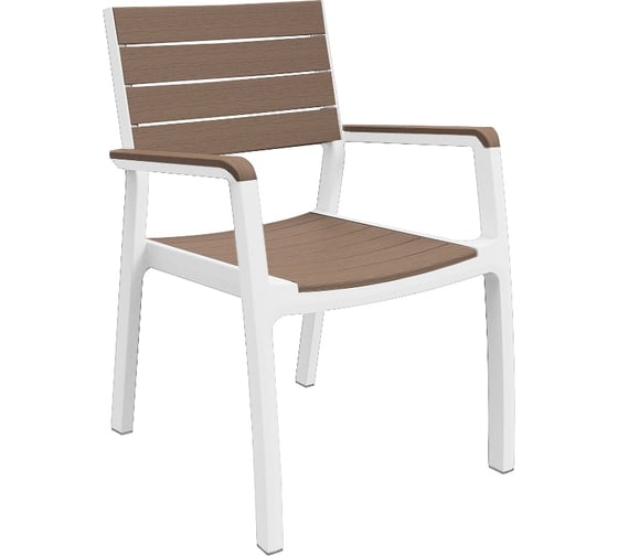 Стул KETER Harmony armchair белый- капучино 17201284 1