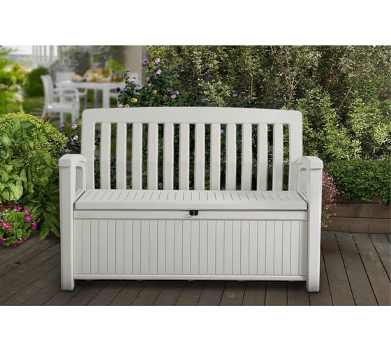 Скамейка для сада KETER Patio Bench White 508 253818