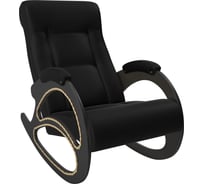 Кресло-качалка Комфорт Модель 4 венге, кожзам Vegas Lite Black 64826