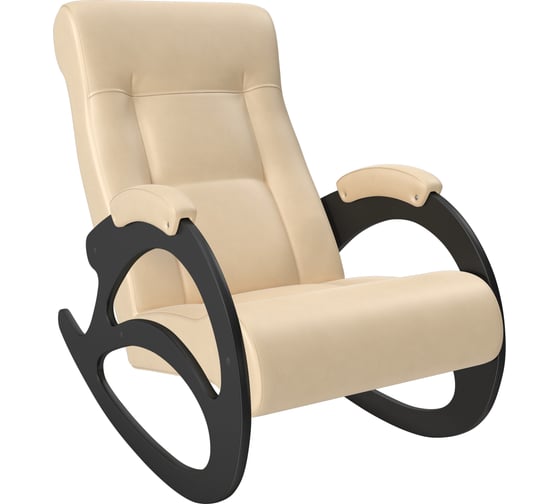 Кресло-качалка Комфорт Модель 4 без лозы, венге, кожзам Polaris Beige 65977