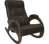 Кресло-качалка Комфорт Модель 4 без лозы, орех, кожзам Vegas Lite Amber 64789
