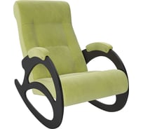 Кресло-качалка Комфорт Модель 4 без лозы, венге, ткань Verona Apple Green 66134
