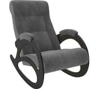 Кресло-качалка Комфорт Модель 4 без лозы, венге, ткань Verona Antrazite Grey 66059