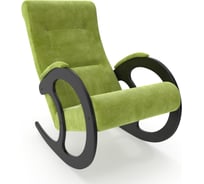Кресло-качалка Комфорт Модель 3 венге, ткань Verona Apple Green 63027