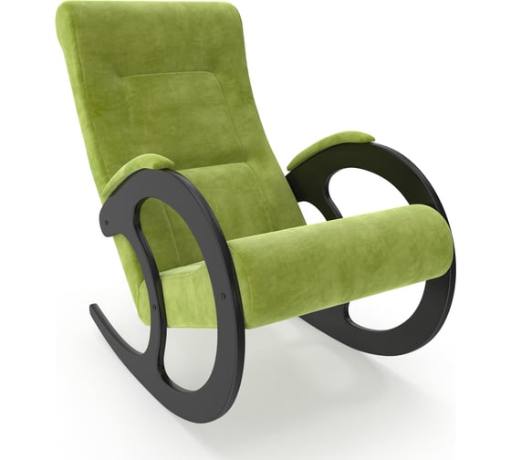 Кресло-качалка Комфорт Модель 3 венге, ткань Verona Apple Green 63027 1