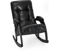 Кресло-качалка Комфорт Модель 67 венге, кожзам Vegas Lite Black 32030