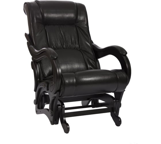 Кресло-глайдер Комфорт Модель 78, венге, кожзам обивка Real Lite DK Brown 68886 1