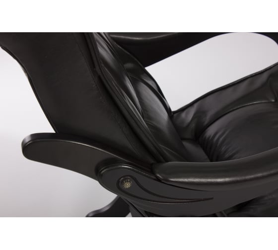 Кресло-глайдер Комфорт Модель 78, венге, кожзам обивка Real Lite DK Brown 68886