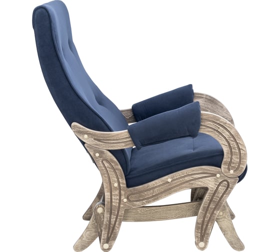 Комфорт Кресло-глайдер Модель 708, дуб шампань патина, ткань Verona Denim Blue 42831