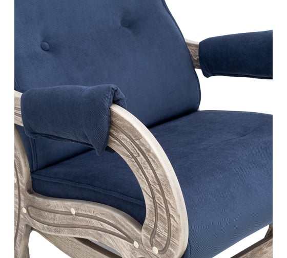 Комфорт Кресло-глайдер Модель 708, дуб шампань патина, ткань Verona Denim Blue 42831