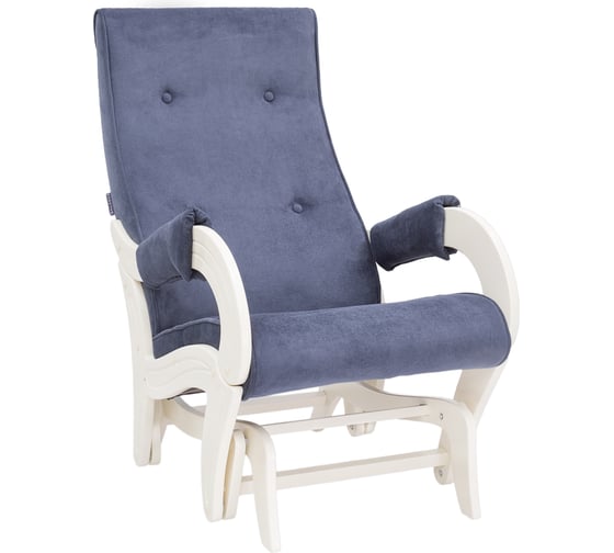 Кресло-глайдер Комфорт Модель 708, дуб шампань, ткань Verona Denim Blue 42237 1
