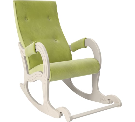 Кресло-качалка Комфорт Модель 707, Дуб шампань, ткань Verona Apple Green 74962
