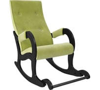 Кресло-качалка Комфорт Модель 707, Венге, ткань Verona Apple Green 61597