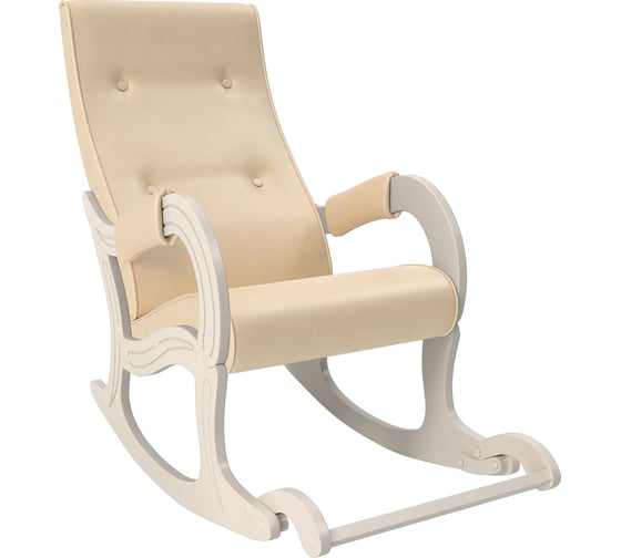 Кресло-качалка Комфорт Модель 707, Дуб шампань, кожзам Polaris Beige 74764 1