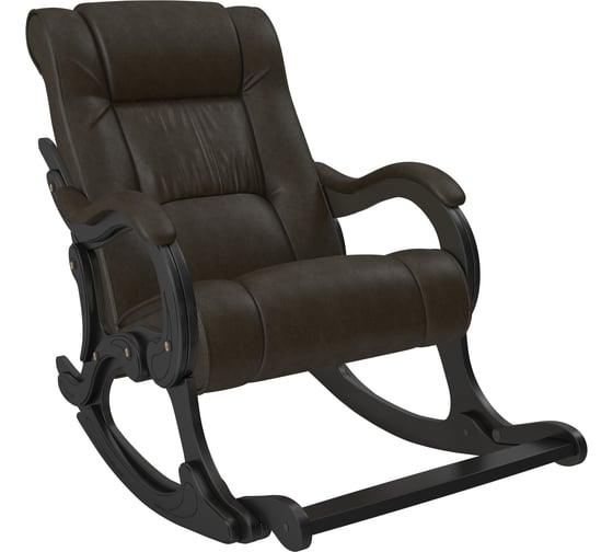 Кресло-качалка Комфорт Модель 77, венге, кожзам Vegas Lite Amber 68404