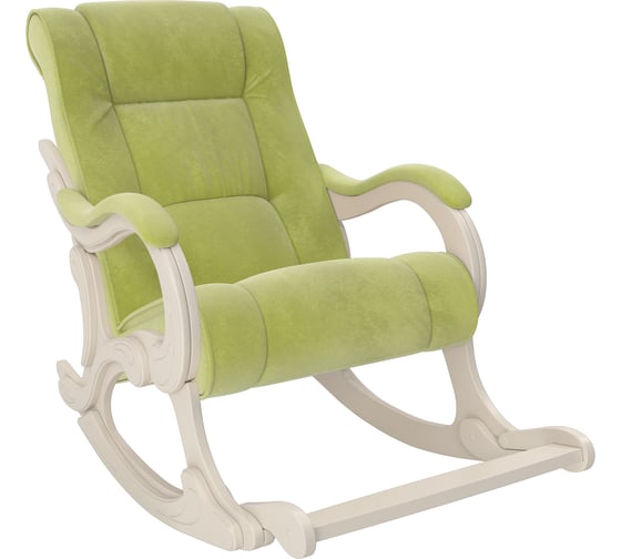 Кресло-качалка Комфорт Модель 77, дуб шампань, ткань Verona Apple Green 68473