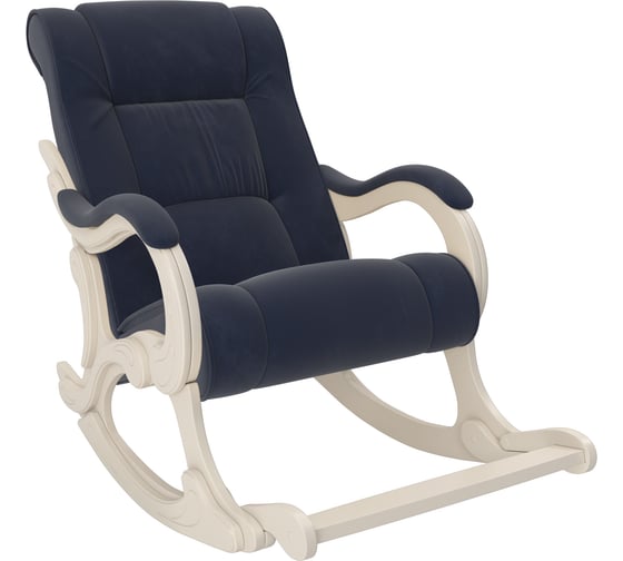 Кресло-качалка Комфорт Модель 77, дуб шампань, ткань Verona Denim Blue 68527 1