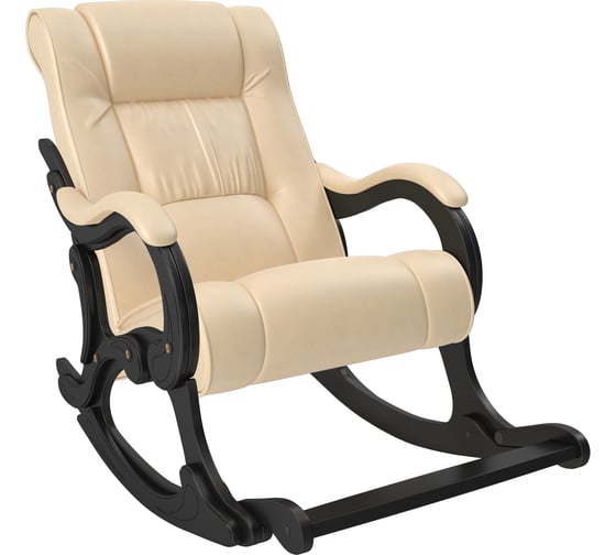 Кресло-качалка Комфорт Модель 77, венге, кожзам Polaris Beige 68374