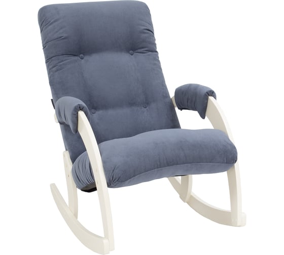 Кресло-качалка Комфорт Модель 67, дуб шампань, ткань Verona Denim Blue 31347 1