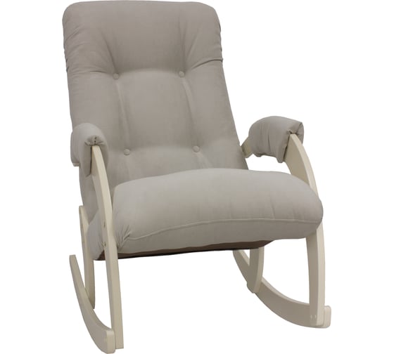 Кресло-качалка Комфорт Модель 67, дуб шампань, ткань Verona Light Grey 31194