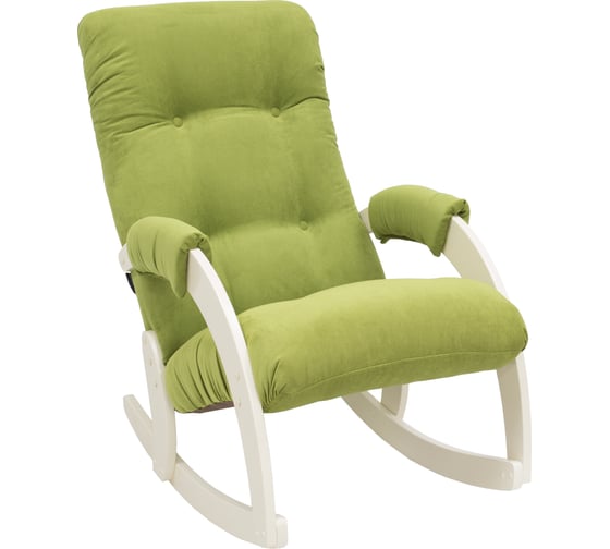 Кресло-качалка Комфорт Модель 67, дуб шампань, ткань Verona Apple Green 31286 1