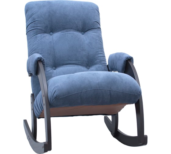 Кресло-качалка Комфорт Модель 67, венге, ткань Verona Denim Blue 31330 1