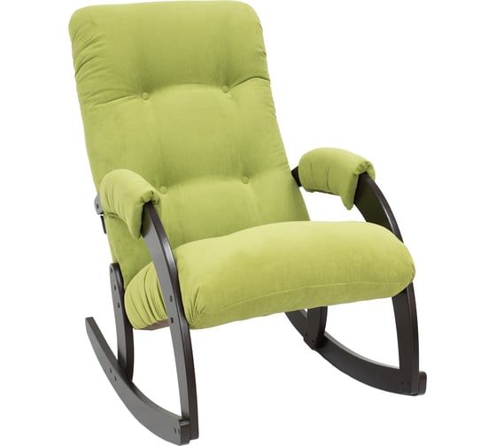 Кресло-качалка Комфорт Модель 67, венге, ткань Verona Apple Green 31279