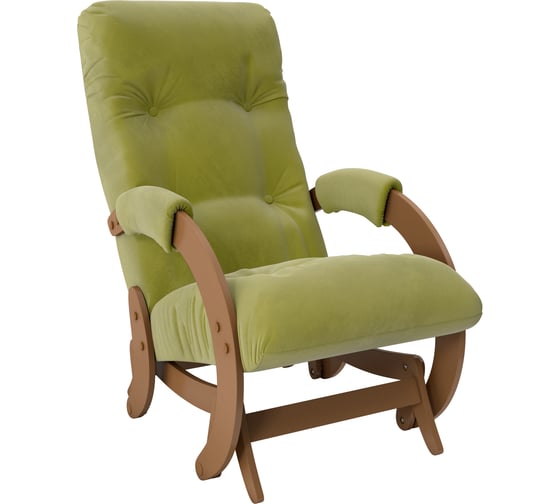 Кресло-глайдер Комфорт Модель 68, орех, ткань Verona Apple Green 38643
