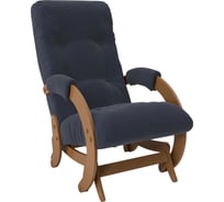 Кресло-глайдер Комфорт Модель 68, орех, ткань Verona Denim Blue 94922