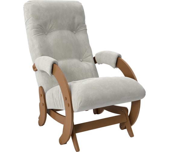 Кресло-глайдер Комфорт Модель 68, орех, ткань Verona Light Grey 82684