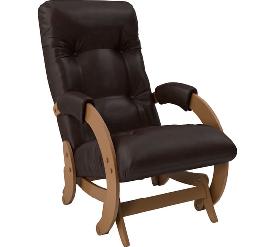 Кресло-глайдер Комфорт Модель 68, орех, кожзам Real Lite DK Brown 84893 1