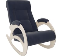 Кресло-качалка Комфорт Модель 4 без лозы, дуб шампань, ткань Verona Denim Blue 57668