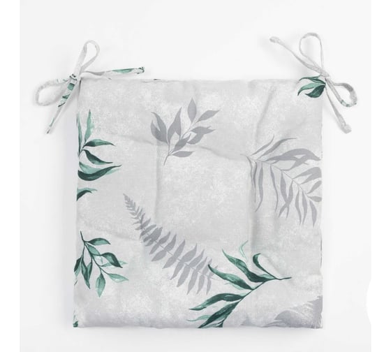Сидушка на стул Доляна Tropics 42x42x7 см, 100% хлопок, 164 г/м2 7533959
