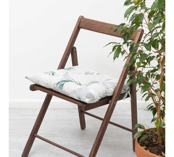 Сидушка на стул Доляна Tropics 42x42x7 см, 100% хлопок, 164 г/м2 7533959